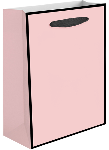 Пакет подарочный M вертикальный, Премиум, Светло-розовый, 33*28*10 см (Д*В*Ш), 1 шт.