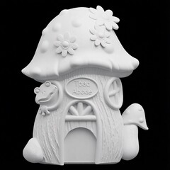 Силиконовый молд № 423 домик Гриб 2 D ( серия домики для гномов и фей)