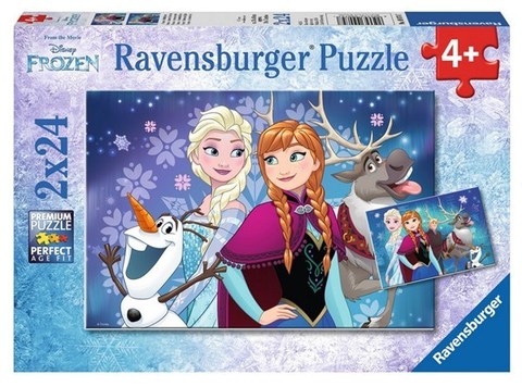 Puzzle Frozen-Northern Lights 2x24 pcs