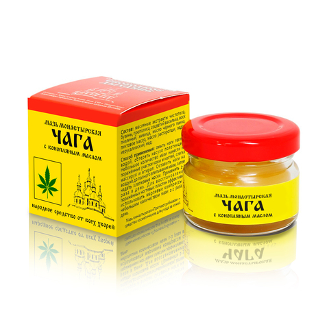 Мазь монастырская с чагой и маслом конопли, "Архыз", 28 мл, стекло