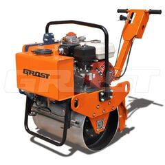 Ручной мини виброкаток GROST VR300 одновальцовый - [286 кг / Honda GX160]