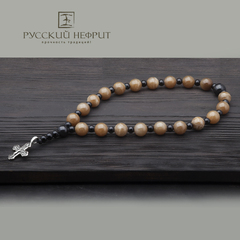 Чётки православные. Медовый нефрит. 12мм