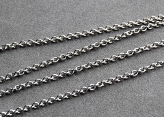 Цепочка ширина 2 мм, покрытие родий, арт 1001