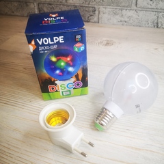 Диско Шар 3D светодиодный светильник с вилкой.  Свечение 3D звезды