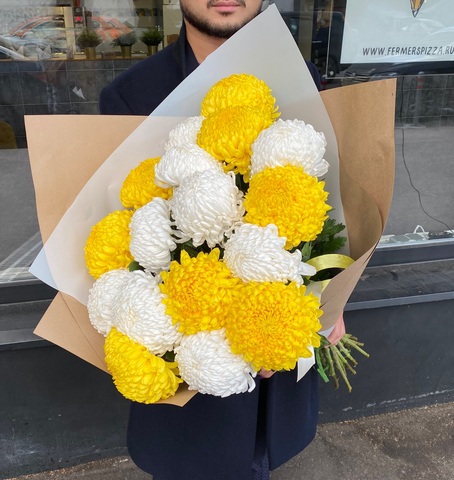 Одноголовая хризантема 17шт