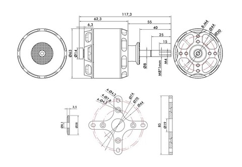 T-Motor AT5330 25-30CC KV220