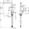 Смеситель для кухни с Г-образным изливом Hansgrohe Focus 31817000