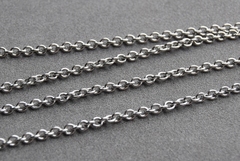 Цепочка ширина 2 мм, покрытие родий, арт 1001