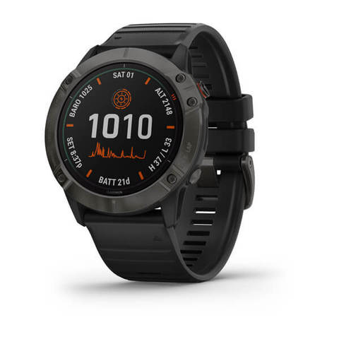 Garmin Fenix 6x Pro Solar - Titanium Carbon Gray DLC