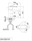 Смеситель для раковины D&K Bayern Purer (DA1252101)