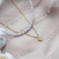 Подвеска Сердце с фианитами, 8*6 мм, позолота, П500