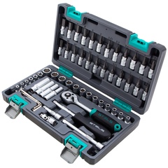 14101 Набор инструментов, 1/4", CrV, 57 предм.//Stels