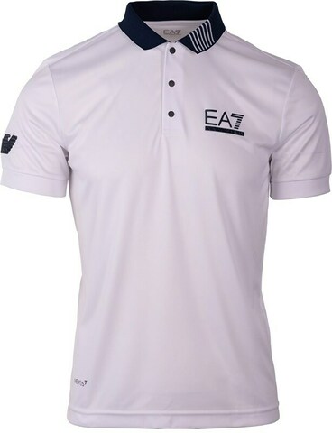 Теннисное поло EA7 Man Jersey Polo Shirt - white