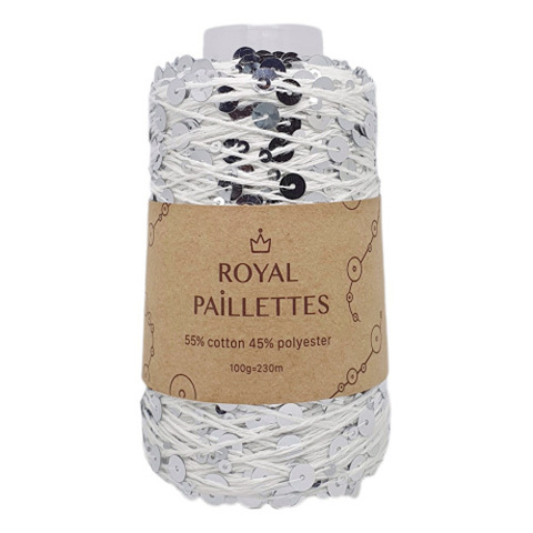 Wool Sea Royal Paillettes (55% хлопок, 45% полиэстер, 100гр/230м)