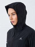 Элитная беговая ветрозащитная куртка с капюшоном Nordski Pro Energy 2.0 Black W женская