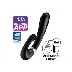 Смарт вибратор кролик с подогревом Satisfyer Heat Wave Connect App черный