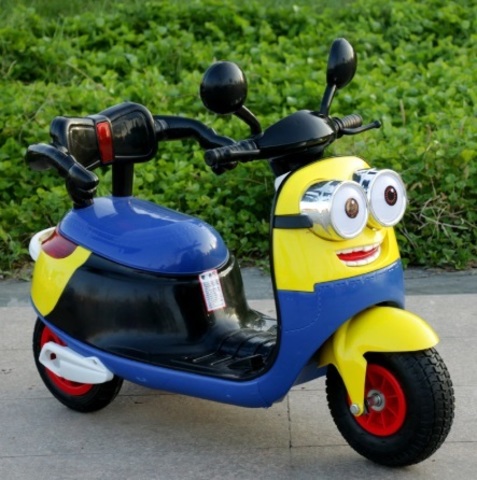 Электромобиль детский скутер трехколесный Миньон