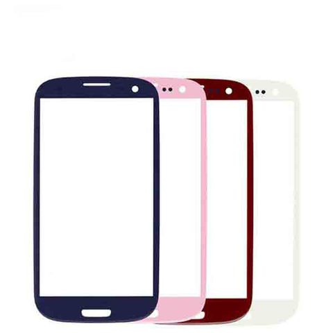 Стекло для Samsung GT-I9300 Galaxy S3, Белое/Черное/Розовое/Синие/Серое/Бордовое
