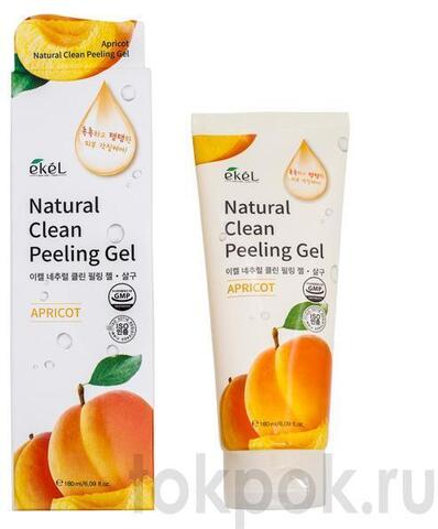 Пилинг гель для лица с экстрактом абрикоса EKEL Natural Clean Peeling Gel Apricot, 180 мл