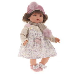 Munecas Antonio Juan Кукла озвученная Иса с шарфом, 42 см, плачет, м/н (16175)