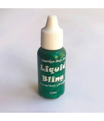 Блестки-линер Liquid bling зеленые Emerald green 15 ml