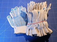 Перчатки 10 класс (5 нитей) с ПВХ (10 пар)