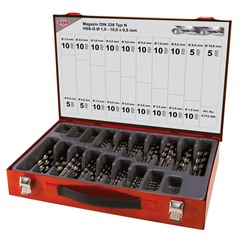 Набор сверл по металлу 1-10мм 170шт DIN338 HSS-G Ruko 214200