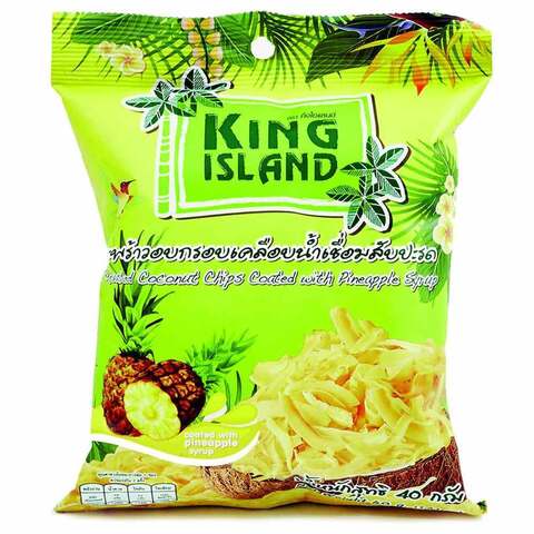 Кокосовые чипсы с ананасом, 40г (King Island)