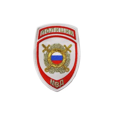 Шеврон Полиция ООП (МОБ) вышитый с липучкой (белый)