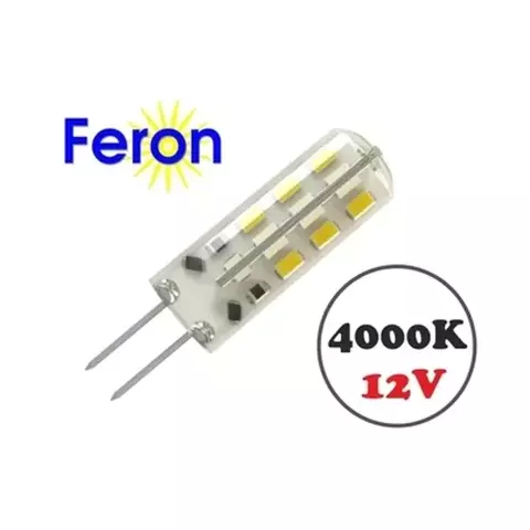 Лампа G4 светодиод. капсульная 12V 2W (4000K) FERON JCDR-24LED