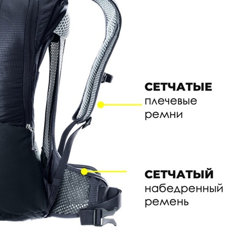 Картинка рюкзак велосипедный Deuter Race Air 14+3 black - 8