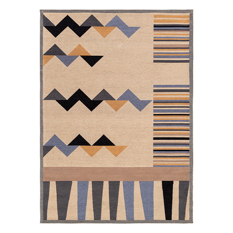 Ковер из хлопка по мотивам нанайских орнаментов 160х230см Tkano Cultural Heritage