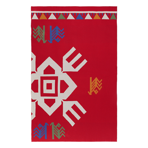 Плед хлопковый 130х180см Tkano Cultural Heritage по мотивам чувашских орнаментов