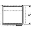 Шкафчик для раковины Geberit Renova Plan, с одной дверью: B=48.5см, H=46.3см, T=44см, матовый белый / меламиновое покрытие, ультраглянцевые белые / пленочное покрытие