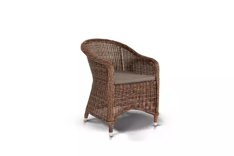 «Равенна» плетеное кресло из искусственного ротанга, цвет коричневый