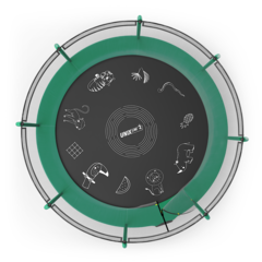 Батут UNIX Line SUPREME GAME 12 ft (green)