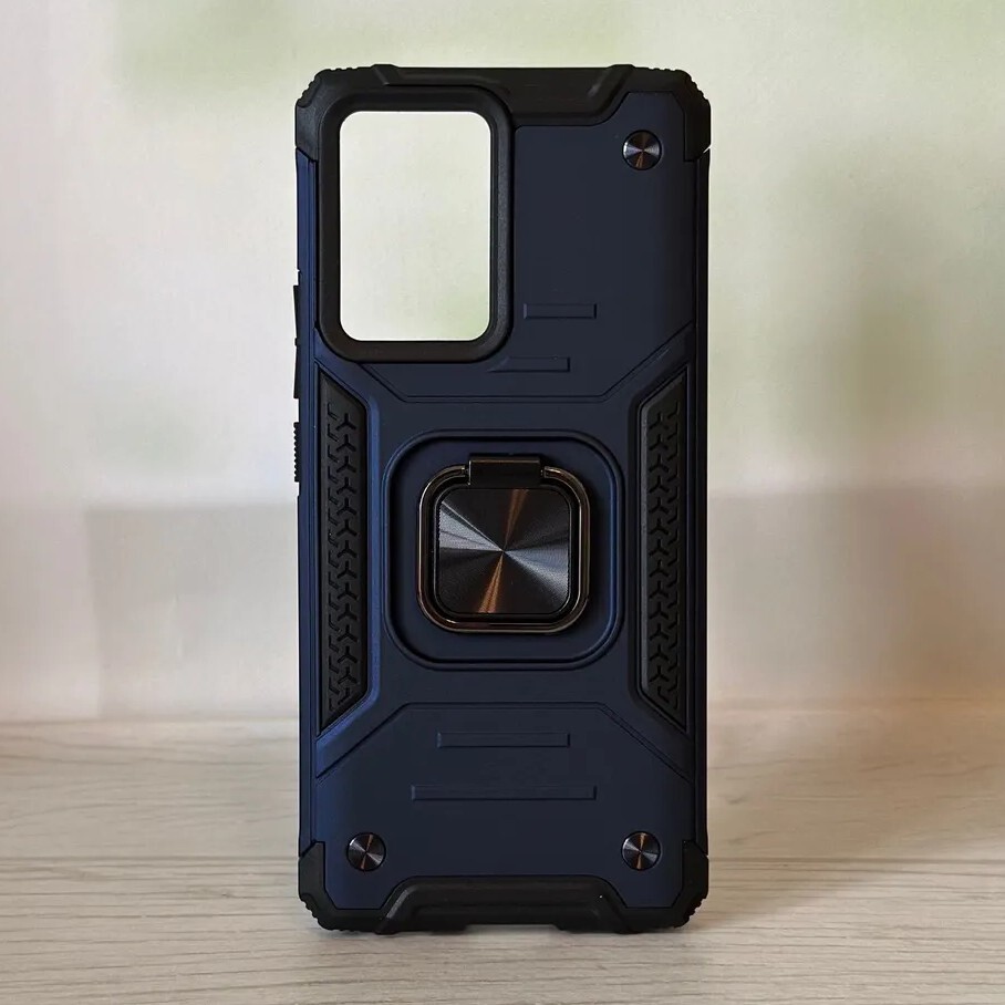 Купить Противоударный чехол Strong Armour Case с кольцом для Xiaomi 13 Lite  (Синий) за 650 руб, в Чехолере