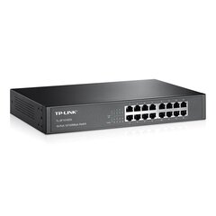 TP-Link TL-SF1016DS Коммутатор 16-портовый 10/100 Мбит/с, 16 портов RJ45 10/100 Мбит/с, 1U 13-дюймов, стальной корпус