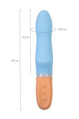 Голубой силиконовый вибратор Bluebell - 18,5 см. - 
