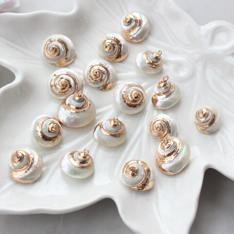 Подвеска Ракушка с позолотой 7-15 на 12-20 мм, РК046