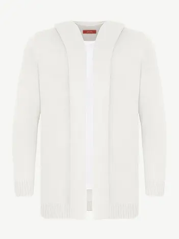 Кардиган с капюшоном из шелка