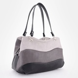 Сумка Саломея 801 мульти итальянский серо-черный