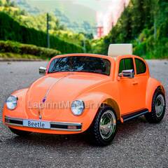 Детский электромобиль "Volkswagen Beetle" JE1818 12V, оранжевый