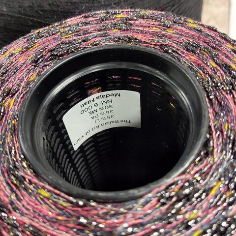 Лен с люрексом и шишибриками NODINO DI LINO 600 бордово-черный