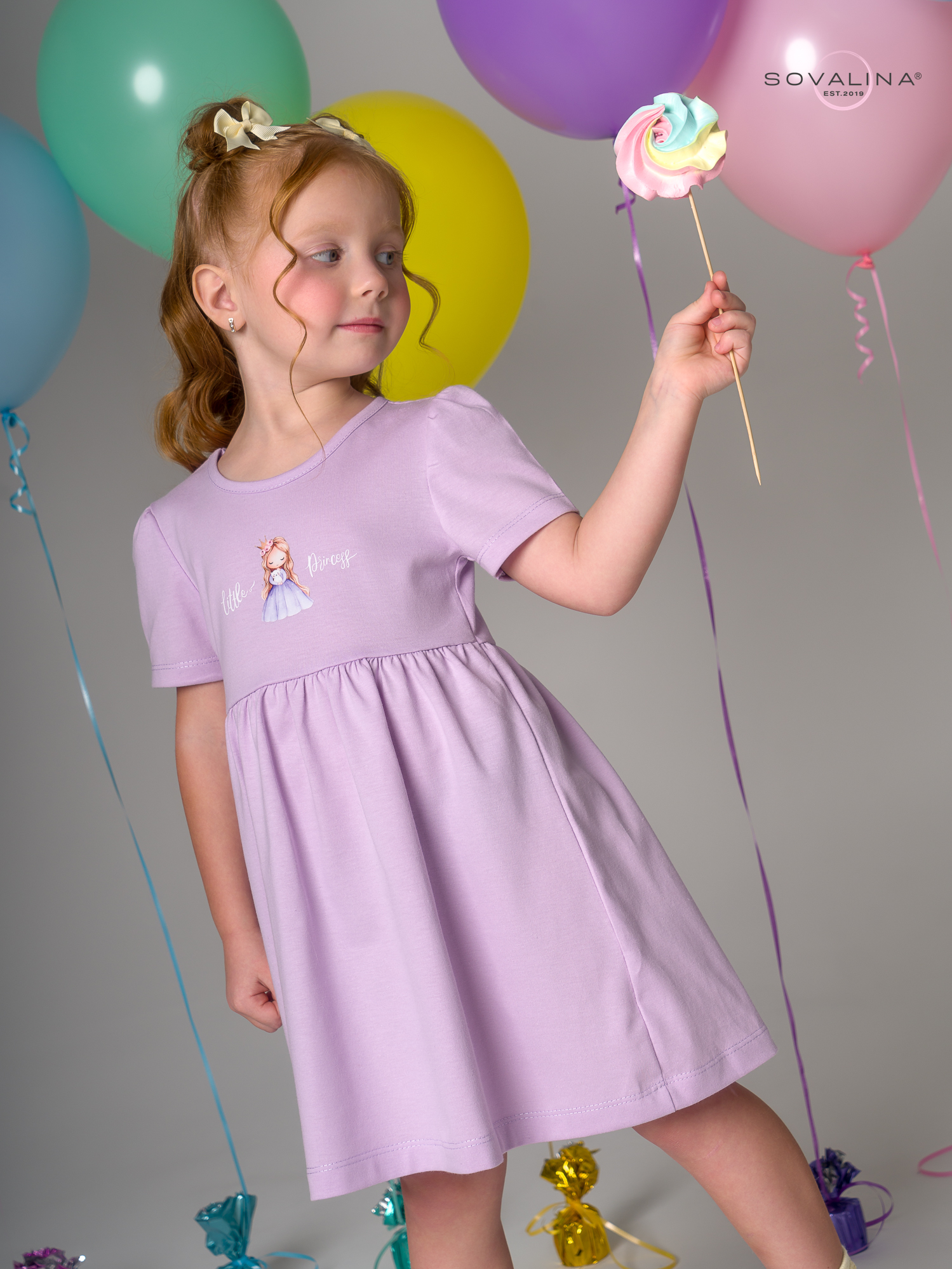 Платье Аленка к/р SG сирень Princess Л