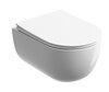 Ceramica Nova Modena CN6063 Подвесной унитаз c ультра тонким сидением и крышкой с функцией плавного закрытия, цвет: белый