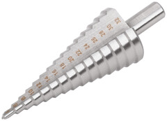 Сверло ступенчатое hss по металлу, 15 ступеней, 4-32 мм, 36405