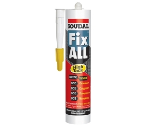 Soudal Fix All High Tack клей-герметик, 290 мл, белый