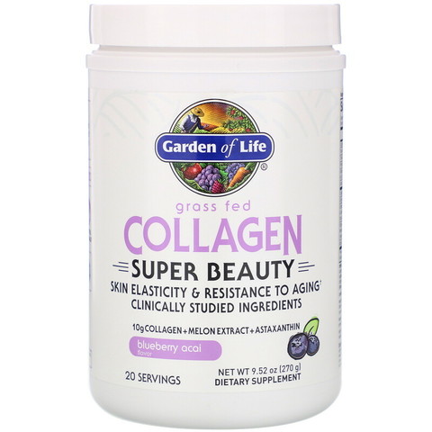 Garden of Life, Super Beauty, экологически чистый коллаген, черника и асаи, 270 г (9,52 унции)