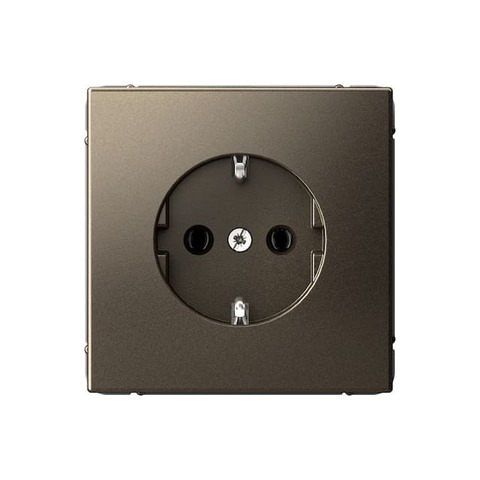 Розетка электрическая 2К+З 16А 250 В. Цвет Мокко. Systeme electric серия ArtGallery. GAL000643S